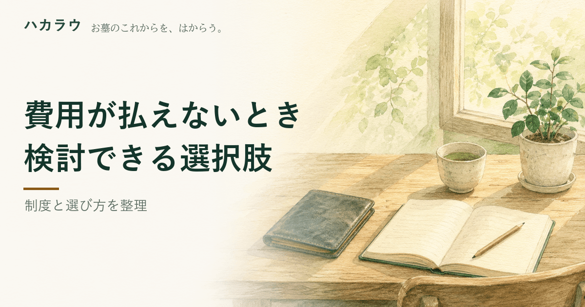 墓じまいの費用が払えない|記事の要点を1枚にまとめた図版