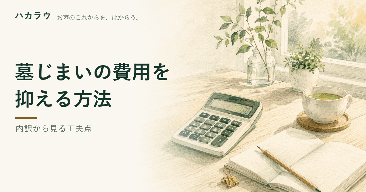 墓じまいを安くする方法|記事の要点を1枚にまとめた図版