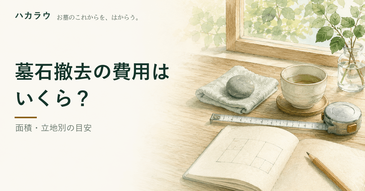 墓石の撤去費用相場|記事の要点を1枚にまとめた図版